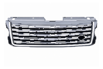 Range Rover IV L405 2013–2021 Čierna maska chladiča so striebornými lištami (facelift 2013→2023) fotografia 1