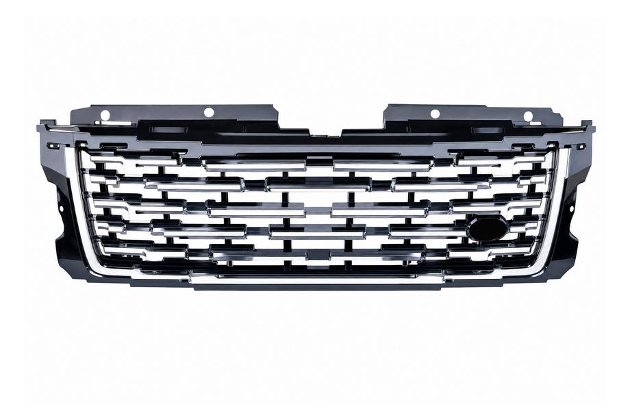 Range Rover IV L405 2013–2021 Čierna maska chladiča so striebornými lištami (facelift 2018→2023) Image