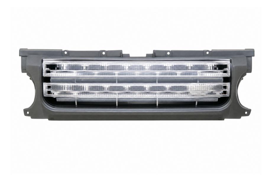 Land Rover Discovery III 2004–2009 Maska chladiča – sivý rám / strieborná mriežka Image