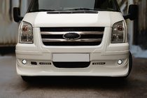 Ford Transit 2000–2014 Kryt na mriežku chladiča (2 ks, nerez) OmsaLine – talianska nehrdzavejúca oceľ fotografia 3