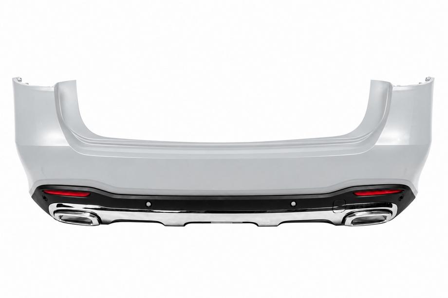 Mercedes GLS X167 2019– Zadný difúzor GLS450 2025-Design (s chrómovanými koncovkami výfuku) Image
