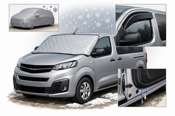 Ako chrániť Opel Vivaro 2019+ pred prachom, snehom a zrážkami na vonkajšom parkovisku Fotografia 1
