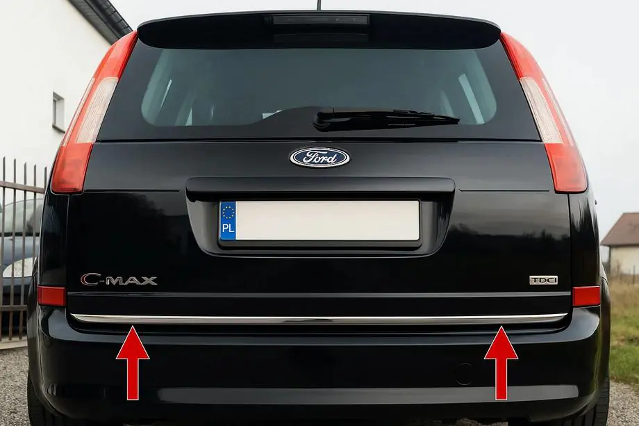 Ford C-Max 2004–2010 Nerezová lišta hrany kufra Image