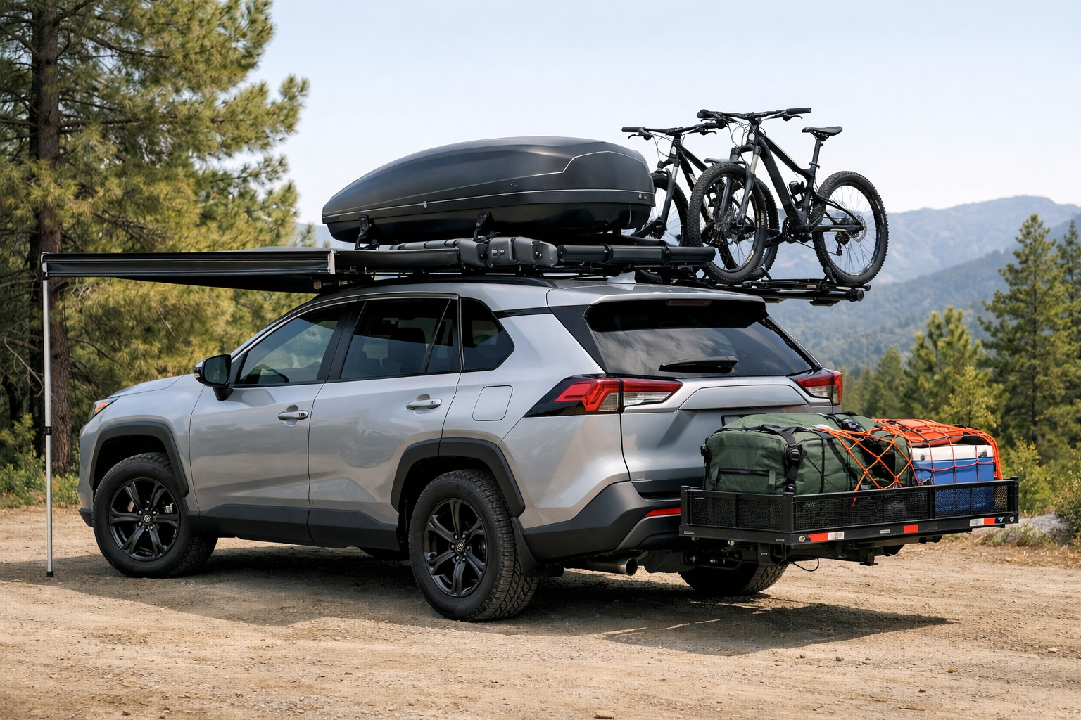 Čo namontovať na Toyota RAV4 2019+ na dovolenku a strešný náklad