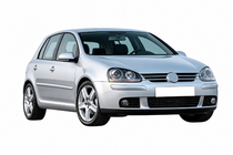Volkswagen Golf 5 2003–2009 DPT predný lip spojler (lesklá čierna) fotografia 1