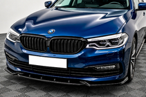 BMW 5. rad G30/G31 2017–2023 Predný lip spojler na nárazník DPT (pre Base 2017-2020, čierny lesk, vstrekovanie) fotografia 1