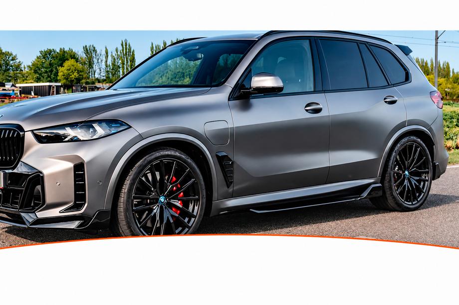 BMW X5 G05 2019–2026 Nástavce prahov DPT (2023+, lesklá čierna) Fotografia 1