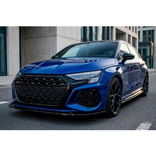 Predný lip spojler na nárazník Lip DPT V2 (pre RS3, 2020-2024, lesklá čierna) Audi A3 2020– fotografia 1