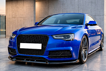 Audi A5 2007–2015 Predný lip spojler nárazníka Lip DPT V3 (2011-2015, čierny lesk) fotografia 1