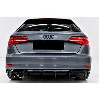 Zadný difúzor DPT (2016-2020, SD, čierny lesklý) Audi A3 2012–2020 fotografia 1