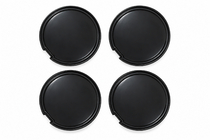 Čierne stredové krytky kolies (56×52 mm, 4 ks) fotografia 1