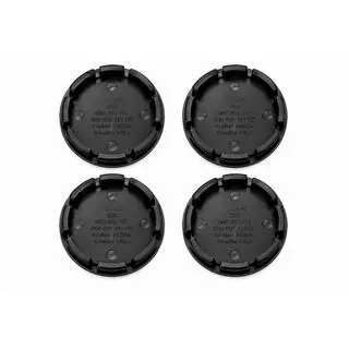 Čierne stredové krytky kolies (56×52 mm, 4 ks) fotografia 2