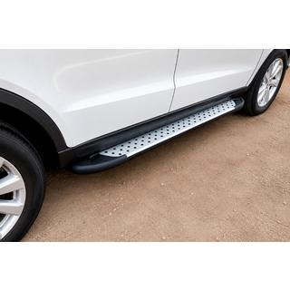 Bočné nášľapy Allmond Grey (2 ks, hliník) Hyundai Santa Fe 2 2006–2012 fotografia 1
