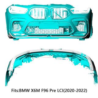 Nadstavce predného nárazníka lip Flap (pre F96 2018-2022, karbón) BMW X6 G06 2019–2027 fotografia 2
