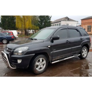 Bočné ochranné rúrky (2 ks, nerez) Kia Sportage 2004–2010 fotografia 1
