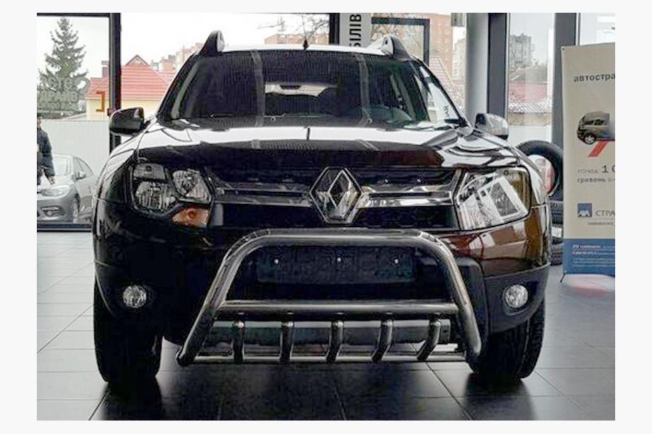 Dacia Duster 2008–2018 Predný ochranný rám bez nápisu WT003 (nerez) Fotografia 5