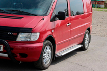 Mercedes Vito W638 1996–2003 Bočné nášľapy Allmond Grey (2 ks, hliník) fotografia 3