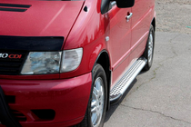 Mercedes Vito W638 1996–2003 Bočné nášľapy Allmond Grey (2 ks, hliník) fotografia 4
