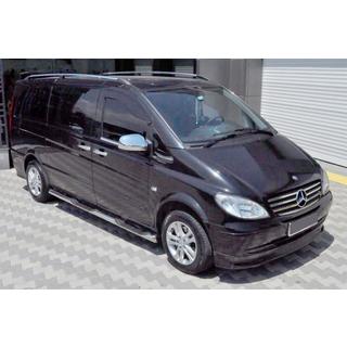 Bočné ochranné rúrky (2 ks, nerez) Mercedes Vito W639 2004–2014 fotografia 1