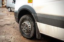 Volkswagen Crafter 2006–2016 Široké lemy blatníkov (4 ks, čierne) fotografia 3