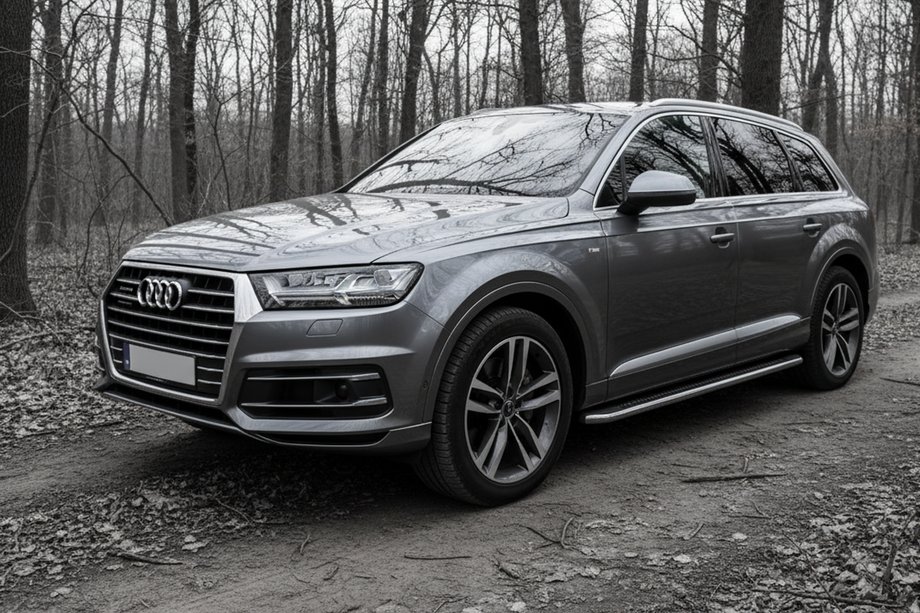 Audi Q7 2015–2026 Bočné prahy Maydos V2 (2 ks, hliník / nehrdzavejúca oceľ) Image