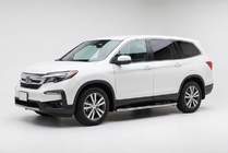 Honda Pilot 2015–2022 Bočné prahy Maydos V1 (2 ks, hliník ↗ nehrdzavejúca oceľ) fotografia 1