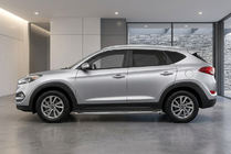 Hyundai Tucson TL 2016–2021 Bočné prahy Maydos V1 (2 ks, hliník ↗ nehrdzavejúca oceľ) fotografia 1