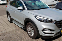 Hyundai Tucson TL 2016–2021 Bočné nášľapy Allmond Grey (2 ks, hliník) fotografia 1