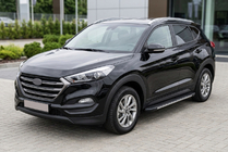 Hyundai Tucson TL 2016–2021 Bočné nášľapy Bosphorus Grey (2 ks, hliník) fotografia 1