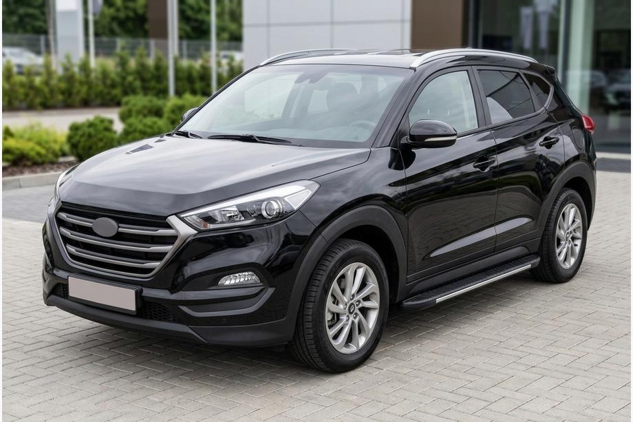 Hyundai Tucson TL 2016–2021 Bočné nášľapy Bosphorus Grey (2 ks, hliník) Image