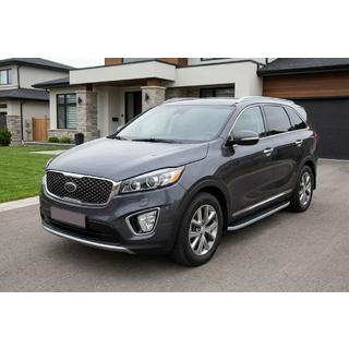 Bočné prahy Tayga Grey (2 ks, hliník) Kia Sorento III UM 2014–2020 fotografia 1