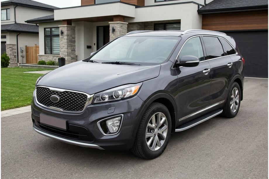 Kia Sorento III UM 2014–2020 Bočné prahy Tayga Grey (2 ks, hliník) Image