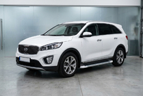 Kia Sorento III UM 2014–2020 Bočné nášľapy Allmond White (2 ks, hliník) fotografia 1