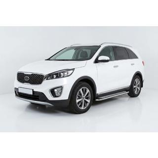 Bočné prahy Maydos V2 (2 ks, hliník / nehrdzavejúca oceľ) Kia Sorento III UM 2014–2020 fotografia 1