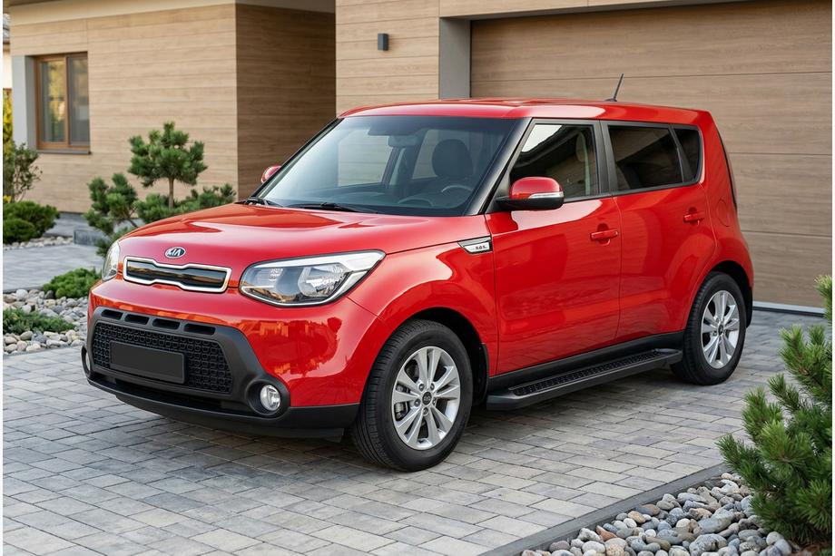 Kia Soul II 2013–2018 Bočné nášľapy Allmond Black (2 ks, hliník) Image