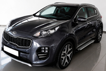 Kia Sportage 2015–2021 Bočné nášľapy Allmond Grey (2 ks, hliník) fotografia 1