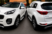 Kia Sportage 2015–2021 Bočné nášľapy Allmond Grey (2 ks, hliník) fotografia 4