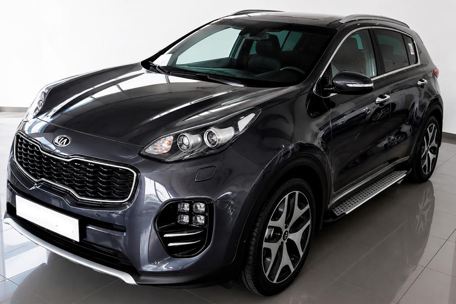 Kia Sportage 2015–2021 Bočné nášľapy Allmond Grey (2 ks, hliník) Image
