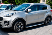Kia Sportage 2015–2021 Bočné nášľapy Maydos V2 (2 ks, hliník/nehrdzavejúca oceľ) fotografia 3