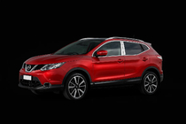 Nissan Qashqai 2014–2021 Chrómové kryty stĺpikov dverí (4 ks, nerez) fotografia 3