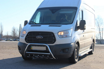 Ford Transit 2014– Predný ochranný rám WT003 (nerez) fotografia 3