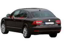 Skoda Superb 2009–2015 Okenné lišty (4 ks, nerez) fotografia 1