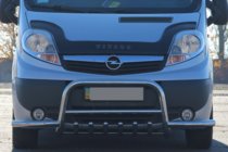 Renault Trafic 2001–2015 Predný ochranný rám s bočnými tyčami Exclusive (nerez) fotografia 2