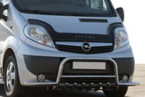 Renault Trafic 2001–2015 Predný ochranný rám s bočnými tyčami Exclusive (nerez) fotografia 3