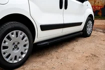 Fiat Fiorino/Qubo 2008–2024 Bočné nášľapy Rainbow Black (2 ks, hliníkový profil) fotografia 1
