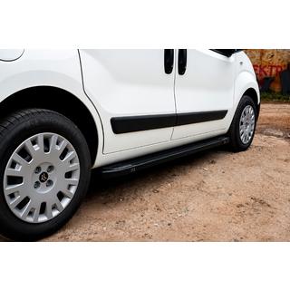 Bočné nášľapy Rainbow Black (2 ks, hliníkový profil) Fiat Fiorino/Qubo 2008–2024 fotografia 1