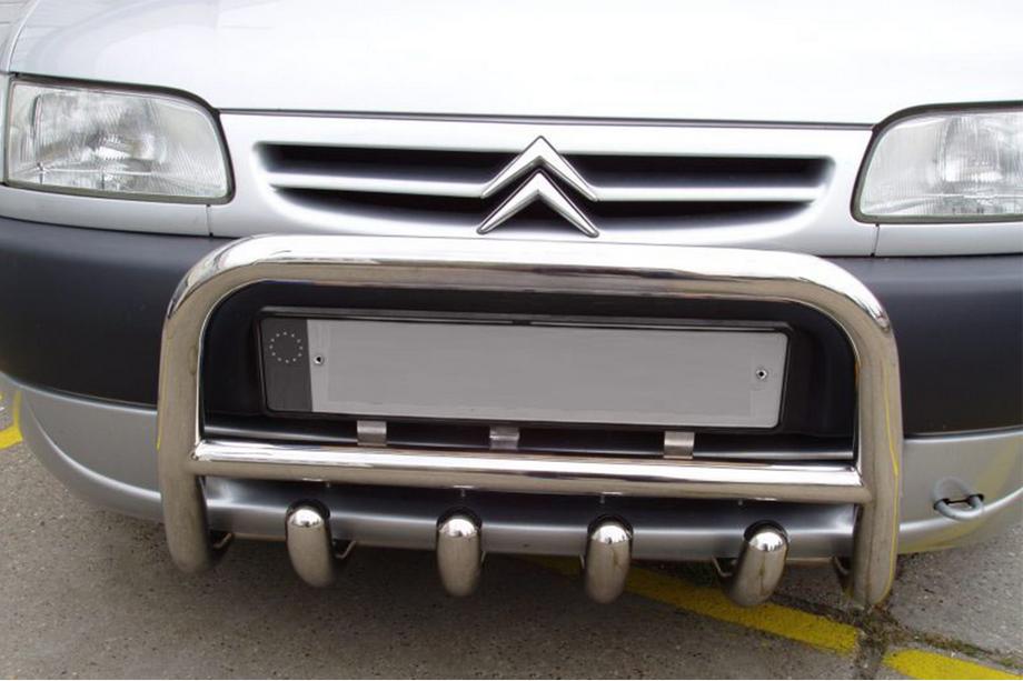 Citroen Berlingo 1996–2008 Predný ochranný rám QT006 (nerez) Image