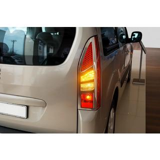Nerezové kryty brzdových svetiel – rovné (2 ks) Citroen Berlingo 2008–2018 fotografia 1