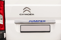 Citroen Jumper 2007–2025 Chrómová lišta nad ŠPZ s modrým LED (nerez) fotografia 1