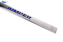 Citroen Jumper 2007–2025 Chrómová lišta nad ŠPZ s modrým LED (nerez) fotografia 3
